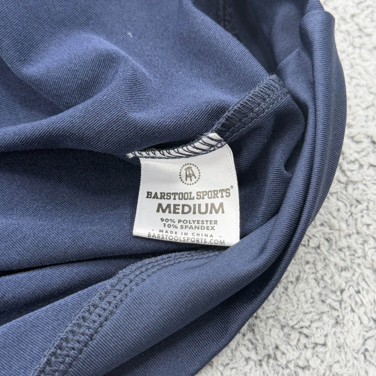 Barstool Sports Quarter Zip Pullover Mens Medium Navy Blue Girl Dad Fathers Day — image 7 of 8